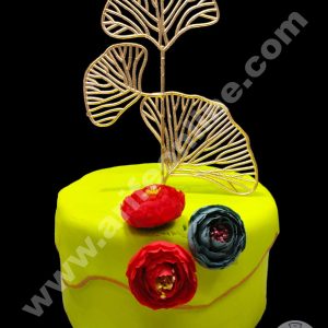 CAKE DECOR™Artificial Gynco Leaf Shape Decorative Item For Cake Decoration( 1 pc )