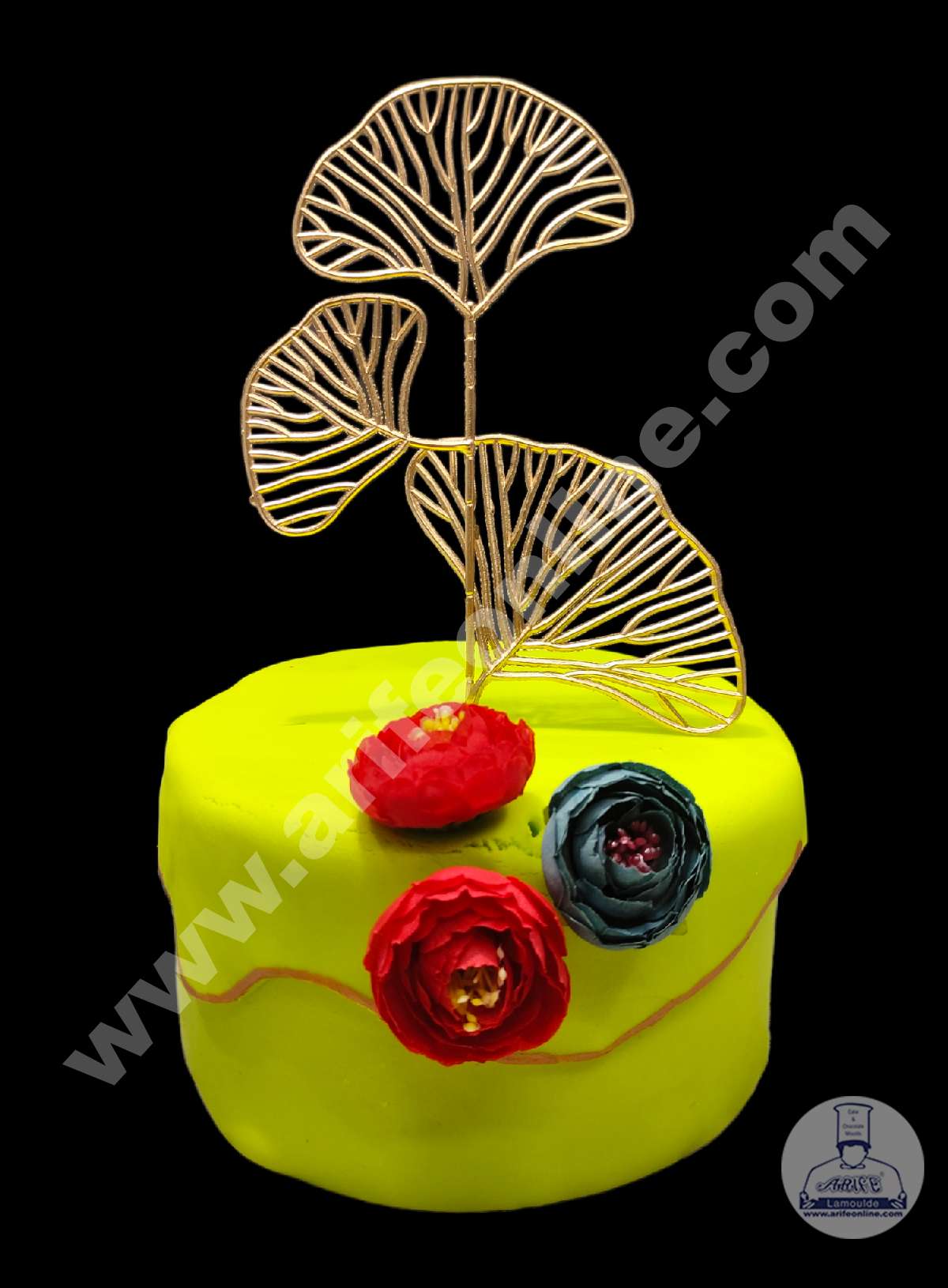 CAKE DECOR™Artificial Gynco Leaf Shape Decorative Item For Cake Decoration( 1 pc )