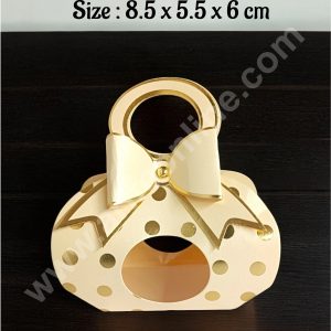 CAKE DECOR™ Goodie Bag For Hampers | Chocolate Box Hamper Box 10 Pcs Pack - Cream SBGB-13-C