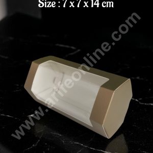 CAKE DECOR™ Goodie Bag For Hampers | Chocolate Box Hamper Box 10 Pcs Pack - Dark Gold SBGB-21-DG