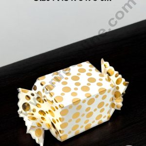 CAKE DECOR™ Goodie Bag For Hampers | Chocolate Box Hamper Box 10 Pcs Pack - Gold Dots SBGB-06-Dots