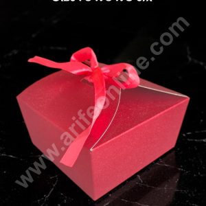 CAKE DECOR™ Goodie Bag For Hampers | Chocolate Box Hamper Box 10 Pcs Pack - Red SBGB-25-R
