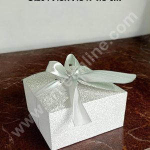 CAKE DECOR™ Goodie Bag For Hampers | Chocolate Box Hamper Box 10 Pcs Pack - Silver SBGB-2004-S