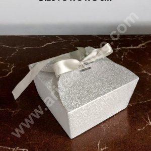 CAKE DECOR™ Goodie Bag For Hampers | Chocolate Box Hamper Box 10 Pcs Pack - Silver SBGB-25-S
