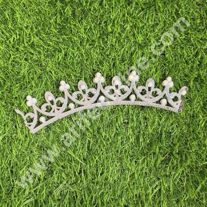 CAKE DECORβ’ Plastic Crown Topper For Cake And Cupcake Decorations - Silver