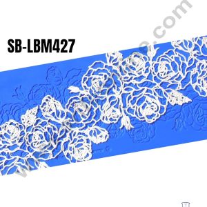 CAKE DECOR™ Silicone Rose Flower Cake Border Lace Mat Silicone Cake Fondant Lace Mat Baking Mat SBLBM-427