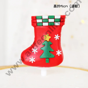 CAKE DECORβ’ 5 inch Santa Shoes Cake Topper Rubber Cake Topper - 1 Piece