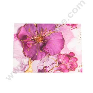 6 Cavity Floral Traditional Design Sliding Chocolate Box Without Cavity - Purple ( 1 Pc ) - CAKE DECORβ’