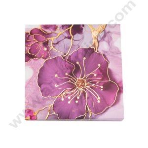 9 Cavity Floral Traditional Design Sliding Chocolate Box Without Cavity - Purple ( 1 Pc ) - CAKE DECORβ’