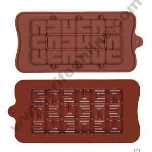 Cake Decor 1 Cavity Geometric Shape Chocolate Bar Silicone Chocolate Mould