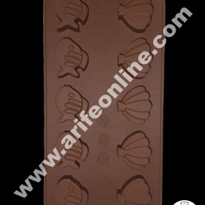 Cake Decor 10 Cavity Fish and Shell Shape Silicone Chocolate Mold ( SBCM-701 )