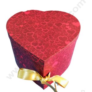 Cake Decor 10 Inch 2 Layer Surprise Heart Cake Box  - Red