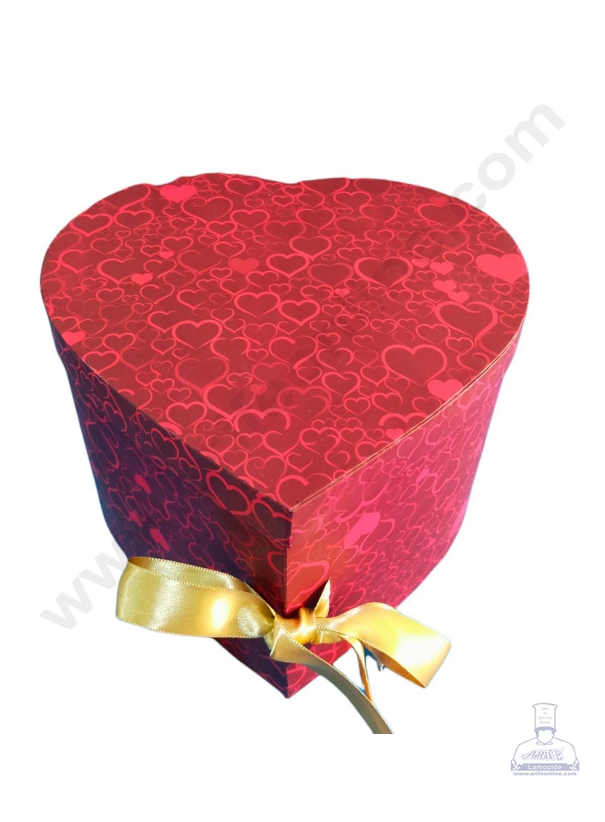 Cake Decor 10 Inch 2 Layer Surprise Heart Cake Box - Red
