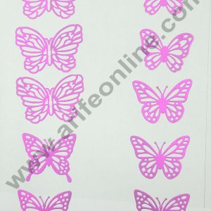 Cake Decor 10 pcs Pink Butterfly Paper Topper For Cake And Cupcake Decoration