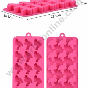 Cake Decor 12 Cavity Flamingo Shape Silicone Chocolate Mould
