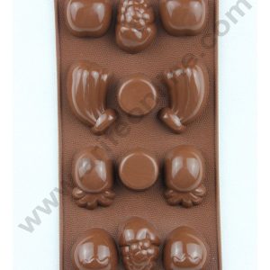 Cake Decor 12 Cavity Mix Fruits Shape Silicone Chocolate Mould