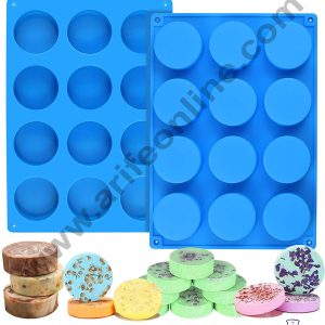 Cake Decor 12 Cavity Round Cylinder Shape Silicon Muffin Mold Silicone Small Cake Mould  SBSM-762