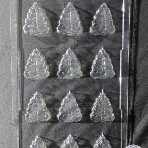 CAKE DECOR™ 12 Cavity Tree Shape Mould PVC Chocolate mould (10 pcs pack) EM-044