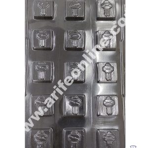Cake Decor 15 Cavity Diwali Small Kandil on Cavity Mould PVC Chocolate mould (10 pcs pack)