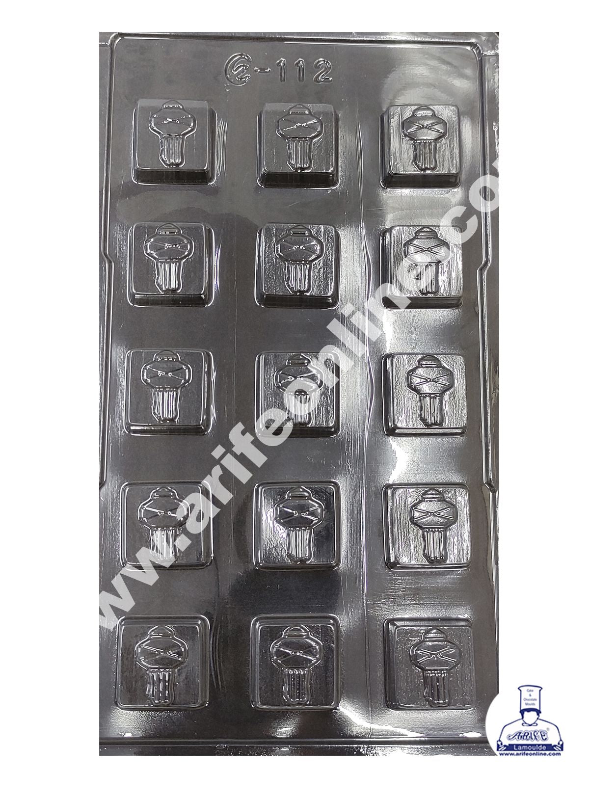 Cake Decor 15 Cavity Diwali Small Kandil on Cavity Mould PVC Chocolate mould (10 pcs pack)