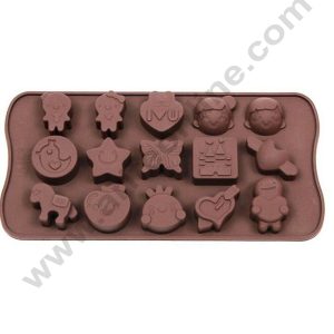 Cake Decor 15 Cavity Ginger Bread Man Love Shape Silicone Chocolate Mould