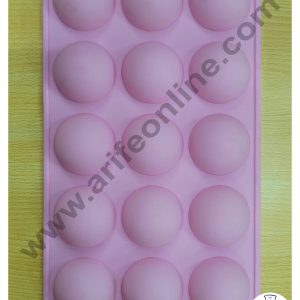 Cake Decor 15 Cavity Plain Round Ball Shape Silicone Mould Silicon Muffin Mold SBSM-757