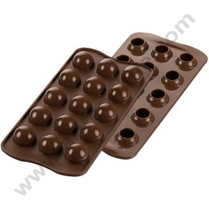 Cake Decor 15 Cavity Tartufino Shape 3D Silicone Chocolate Mold ( SBCM-712 )