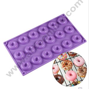 Cake Decor 18 Cavity Silicon Donut Savarin  Shape Cake Mould Mousse Cake Mould Silicon Moulds