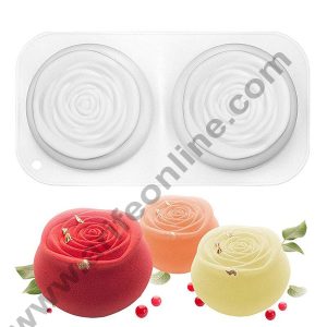Cake Decor 2 Cavity Big Rose Shape Silicon Cake Mold Entremet Mould Muffin Silicon Mould