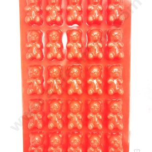 Cake Decor 25 Cavity Silicone Chocolate Mould 3D Cute Mini Teddy Shape Silicon Jelly Candy Mould SBJM-037