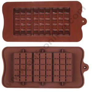 Cake Decor 3 Cavity Big Choco Chunky Bar Shape Silicone Chocolate Mold ( SBCM-706 )
