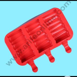 Cake Decor 3 Cavity Grooves Shape Silicone Popsicle And Cakesicle Molds Easy Ice Cream Bar Mould SBSM-750