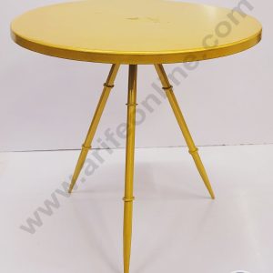 Cake Decor 3 Legs Long Metal Fancy Cake Display Stand & Cup Cake Stand - Golden(SBCS-162)