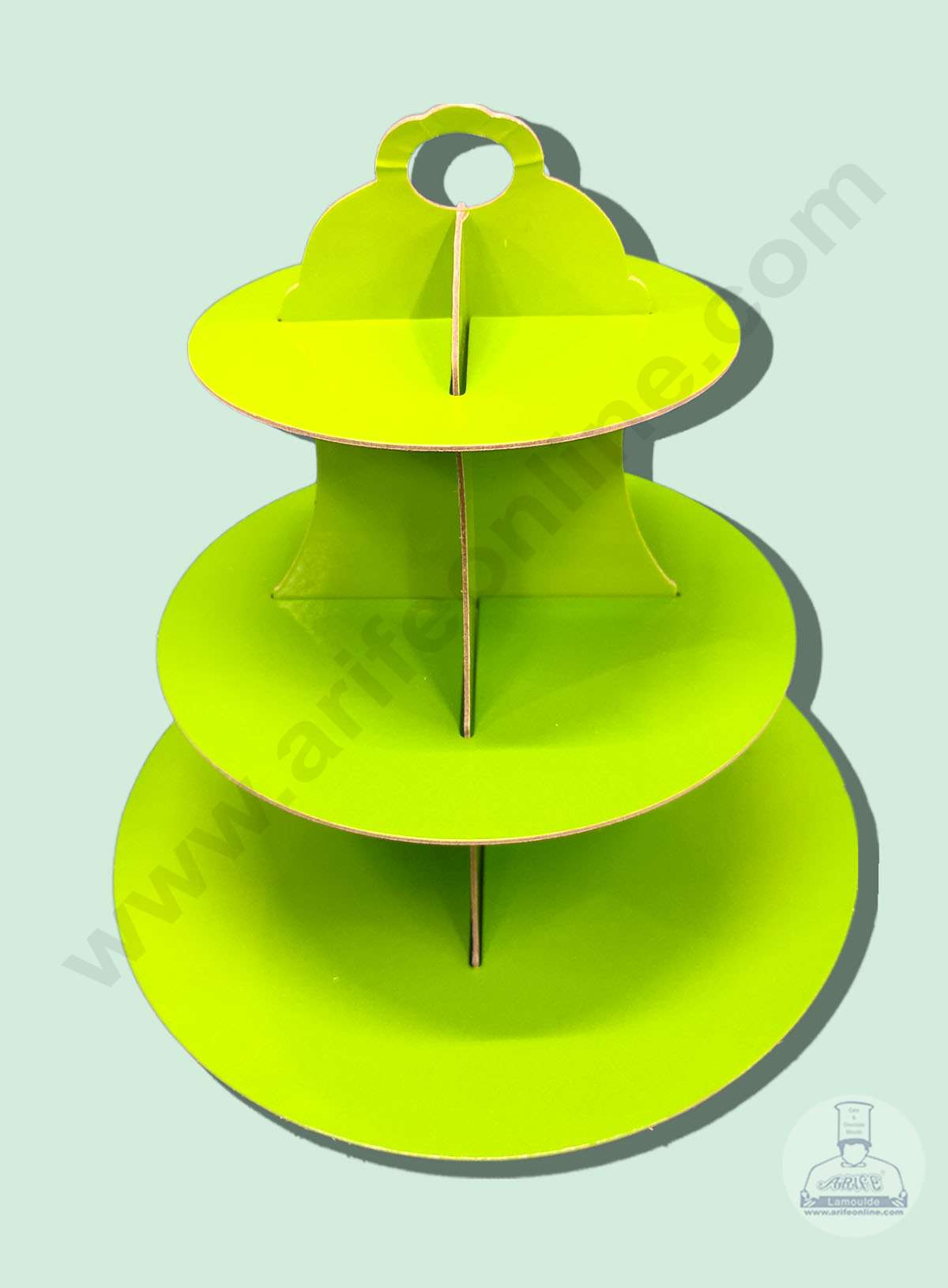 Cake Decor™ 3 Tier Cardboard Cupcake Stand - Plain Green ( SBCS-C-PGreen )