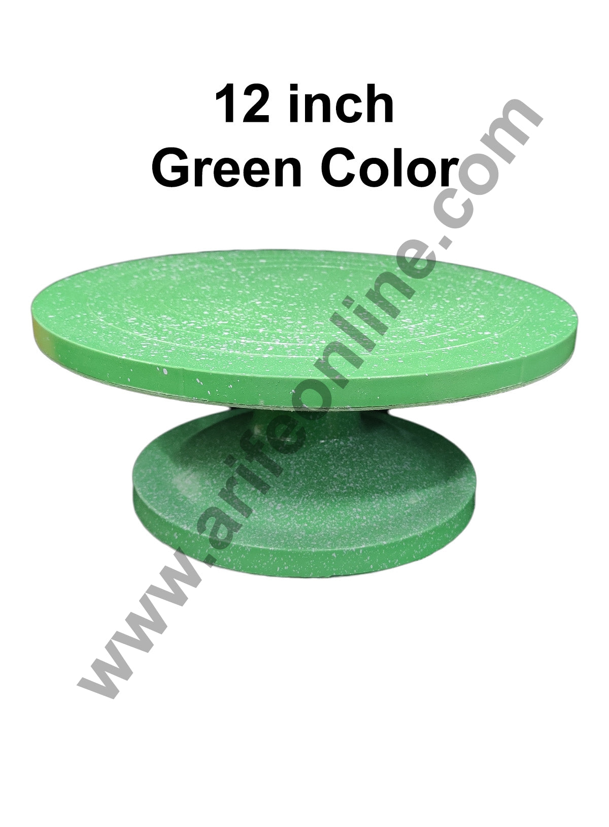 Cake Decor 360 Degree Rotating Cake Stand Cake Decorating Turntable, Green 12-inch