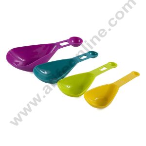 Cake Decor 4 Scoops with Measuring Spoons for Baking, Ice Cream, Cake, Pastry, Cooking