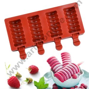 Cake Decor 4Pcs White Classic Silicone Tango Cakesicle Mold Popsicle Easy Ice Cream Bar Mold