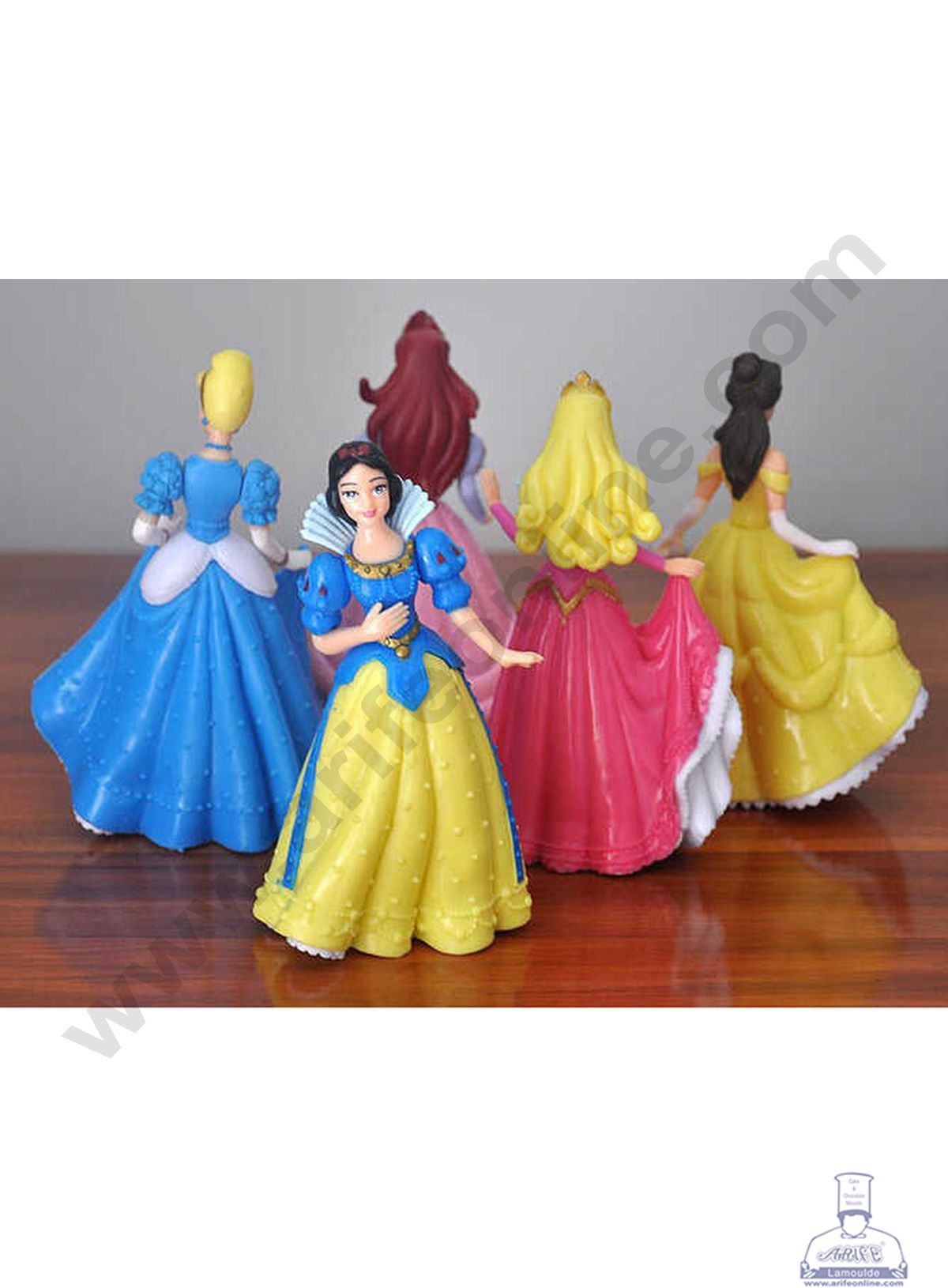 Cake Decor 5 Pcs Barbie Dolls Princess Toys Set for Cake Toppers
