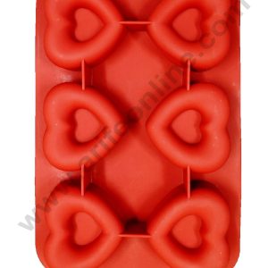 Cake Decor 6 Cavity Silicon Heart in Heart Muffin Cupcake Silicon Mould