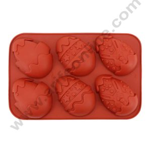 Cake Decor 6 Cavity Silicon New Easter Eggs Shape Cupcake Moulds Muffin Mould