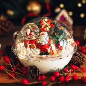 Cake Decor 6 Inch Transparent Bowl Acrylic Globe Ball  – ( Pack of 10 )