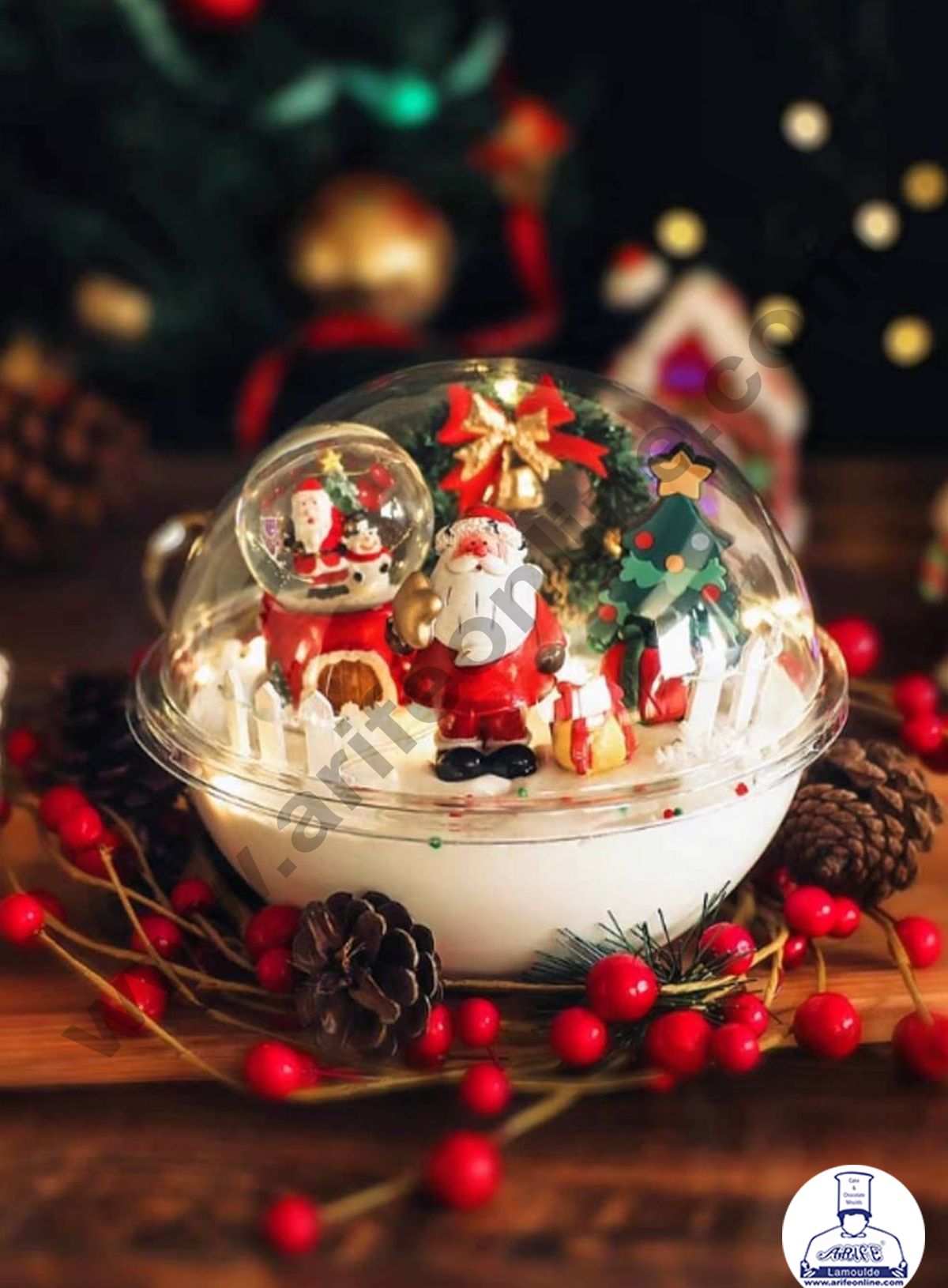 Cake Decor 6 Inch Transparent Bowl Acrylic Globe Ball β ( Pack of 10 )