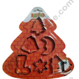 Cake Decor 6 Pcs Christmas Cookies Cutter Bakeware Mould Biscuit Mould Set Sugar Arts Fondant Cake Decoration Tools