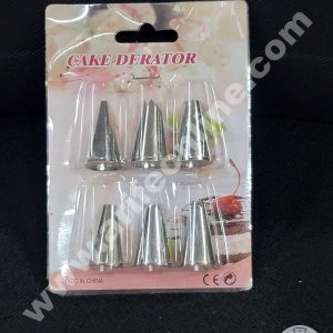 Cake Decor 6 Pcs Nozzle Set Pastry Tips Cupcake Cake Decorating Nozzle SBNO-120-1