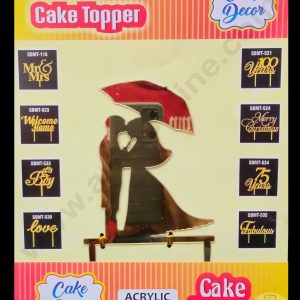 Cake Decor 6 inch Acrylic Finishing Cake Topper - Couple (SBMT-841)