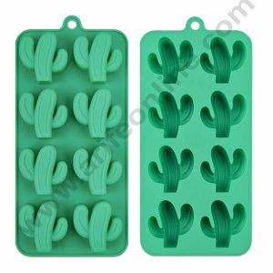 Cake Decor 8 Cavity Cactus Shape Silicone Chocolate Mould