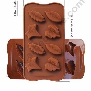 Cake Decor 8 Cavity Leaves Silicone Chocolate Mould