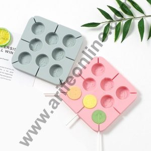 Cake Decor 8 Cavity Silicone Lollipop Mould Smiley Faces Silicon Jelly Candy Moulds