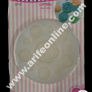 Cake Decor 9 Cavity Rose Silicone Soft Mold for Cake Decoration Candy Soap Making SBS-710