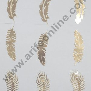 Cake Decor 9 pcs Multi Color Feather Paper Topper For Cake And Cupcake Decoration